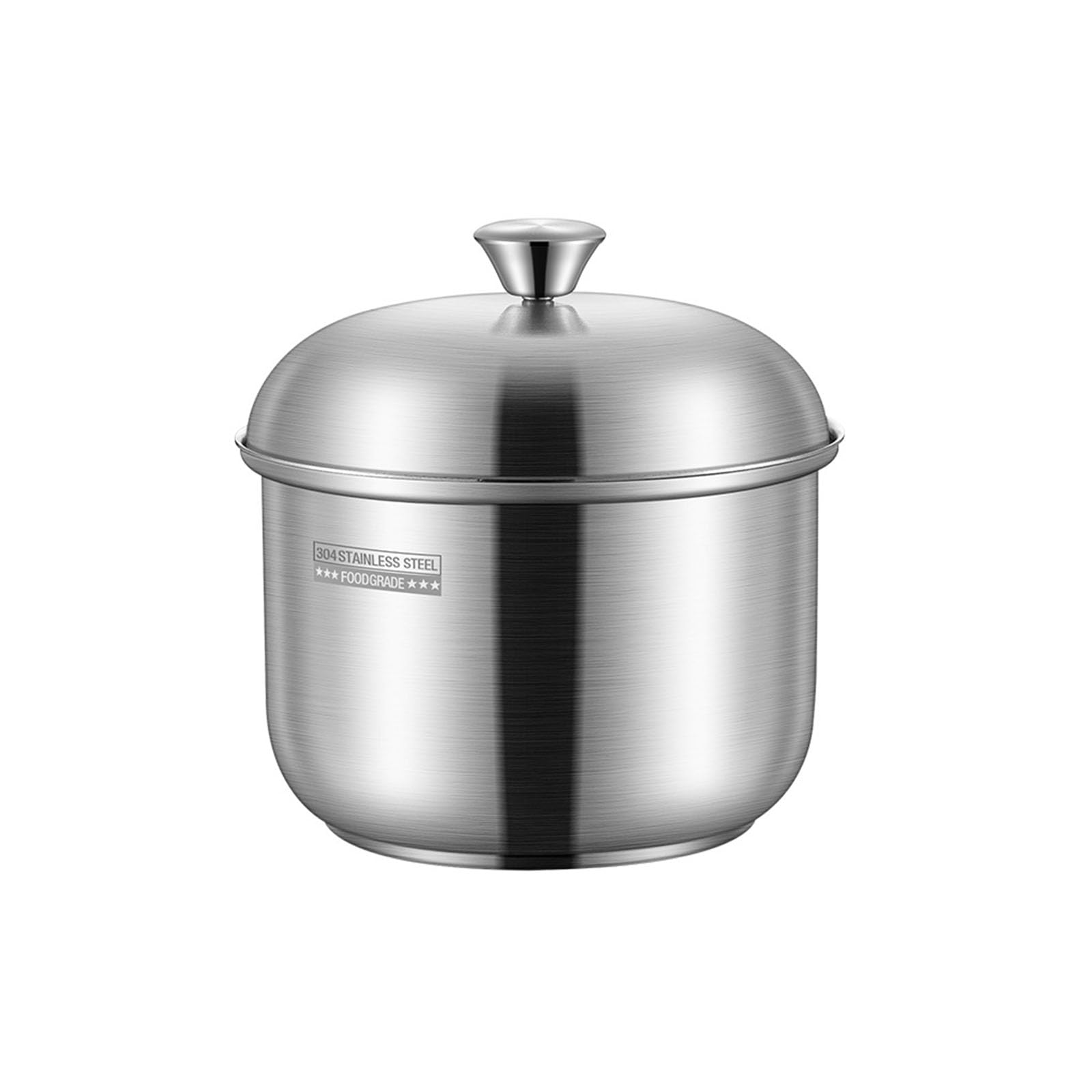NEWFT Stainsless Steel Mixings Bowl With Lid Steamings Cup Steam Soup Bowl Thickens Kitchen Steamed Eggs Bowl Easy to Clean