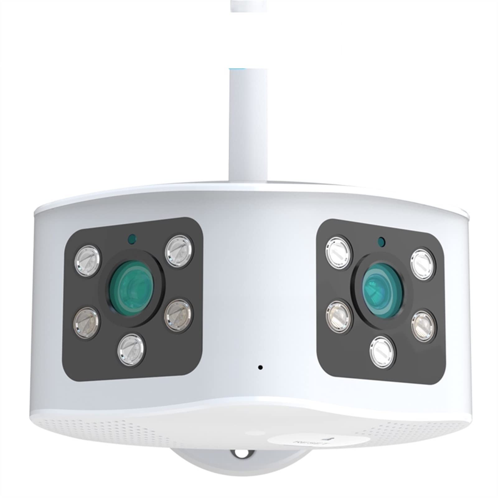 Kamera monitoringowa, 4K 5/6MP 180° Ultra szeroki kąt widzenia Podwójny obiektyw Panoramiczna kamera AI Human Detection Alarm 6MP Zewnętrzna kamera monitorująca wideo, Bezpieczeństwo, Zabezpieczenie