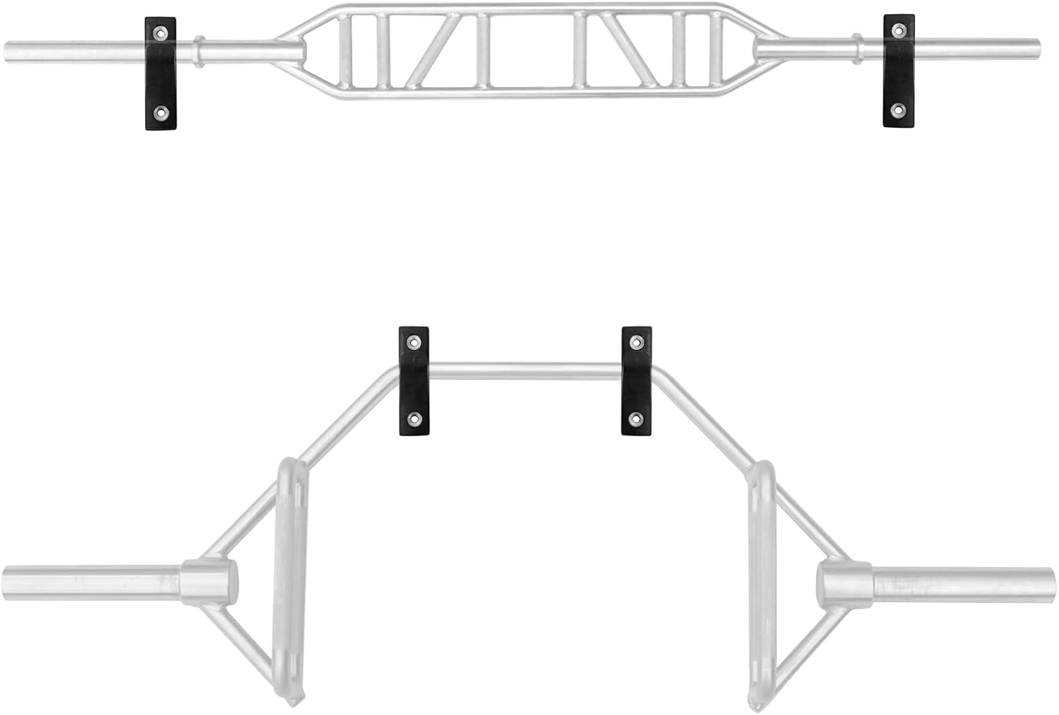 Luwint Wall Mounted Horizontal Barbell Holder, 1 Bar/2 Bars Storage Rack