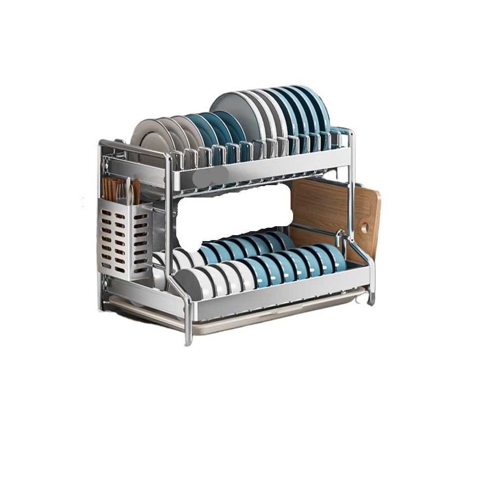 Jobaojiang Bowl And Dish Storage Rack, Drain Rack, 304 Stainless Steel Kitchen Storage Rack(B)