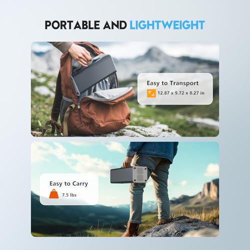 Powdeom 300W Portable Power Station, 299.7Wh Power Bank with AC Outlet, Dual Way 65W PD/USB-C Port, Laptop Charger Battery Pack Power Supply, Solar Generator for Camping Home Emergency 9 AI VOLT Generator Website 51SiP+ nqaL. SL500 AI VOLT Generator Website