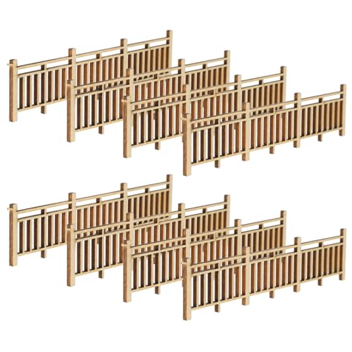 BESPORTBLE 8 PièCes Mini ClôTures En Bois DéCoratives Pour Jardin Miniature ModèLe Flexible Pour Paysage Ornement De DéCoration ExtéRieure Et Village De...