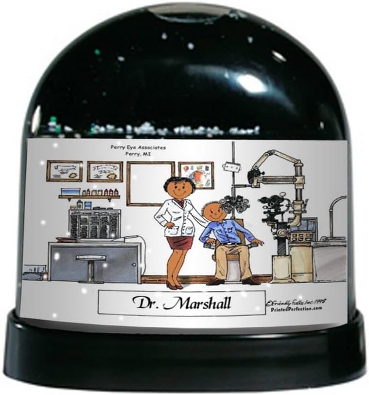 PrintedPerfection.com Personalized Optometrist - Female Snow Globe Gift