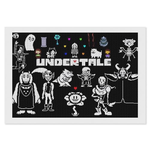 ダイヤモンドアート アンダーテール サンズ (2) ダイヤモンド絵画 5D ダイヤモンド塗装 DIY モザイクアート おしゃれ 全面貼り付 刺繍アート ビーズ絵 ダイヤモンド塗装 芸術品 ホーム装飾 ビーズ絵画 手作り 防水 アニメ グッズ キャラクター