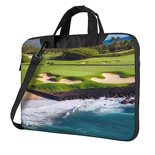 Sac pour ordinateur portable noir 15.6 inch avec motif plage Hawaï