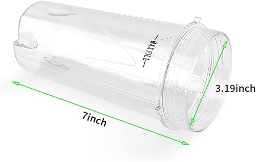 Miniatura 7 de Piezas de repuesto 6 aletas Asamblea de cuchilla con 2 tazas, compatible con Ninja Blender BL201BL200BL201CBL209BL203QBK