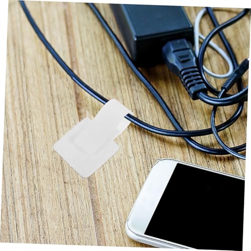 DOITOOL 50pcs Cable Clips Organizador de Cables con Adhesivo, Sujetacables de Nylon para Gestión de Cables Bajo Escritorio miniatura 6