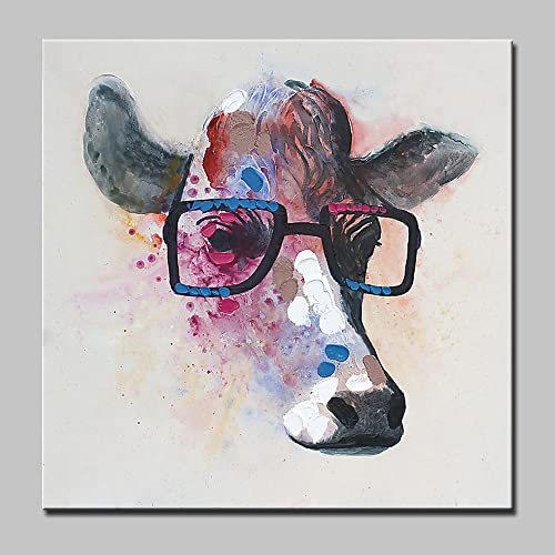 Peinture à l'huile de vache sur toile, cadeau idéal de crémaillère - 3