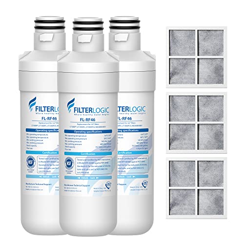 Filterlogic LT1000PC ADQ747935 MDJ64844601 NSF Certified Refrigerator Water Filter and Air Filter,...