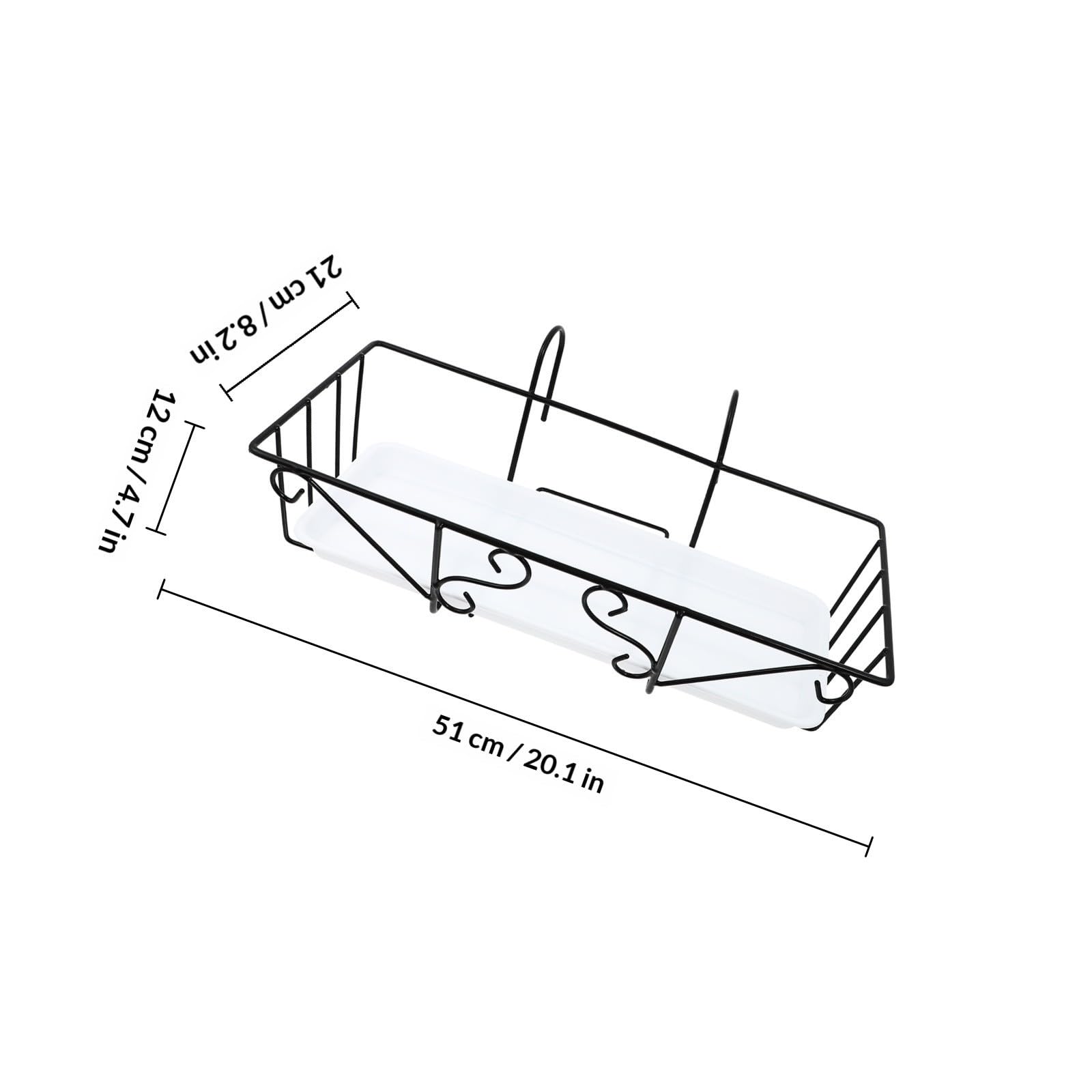 PACKOVE Soporte Blanco de Plástico para Hierro y Plantas Suspendido Doble Gancho Colgante Fácil de Almacenar para Decoración de Terraza Interior y Maceta