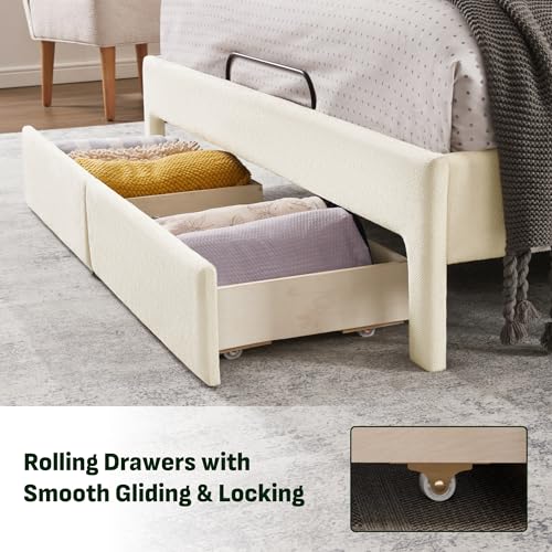 Image of Softa All-in-One Adjustable Bed Frame Queen, Upholstered Bed Frame with Storage Drawers & Headboard, SGS Certified, Zero Noise Quiet Motor, Remote Control, Head & Foot Incline