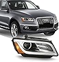 AKKON - Fits 2013-2017 Audi Q5 14-17 SQ5 [HID/Xenon Type] Non-AFS Model LED DRL Projector Headlight Headlamp Passenger Right