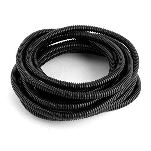 Tubo DealMux conducto corrugado Longitud del cable de fuelle de tubo protector de cables 5.1M 16.7ft 10 mm Diámetro exterior Negro