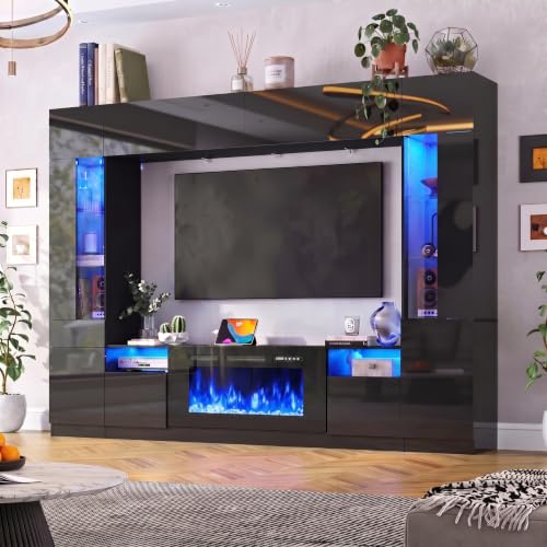 St.Mandyu 107 inch Fireplace Wall Unit