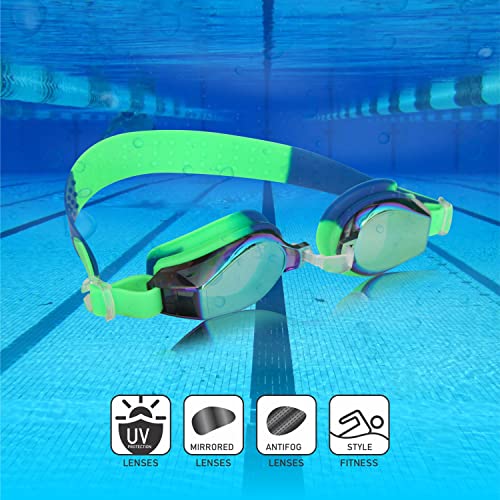 Image of Nivia Splash Swimming Goggles (Green)