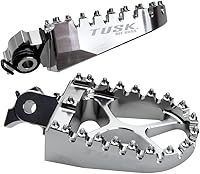 Vista 1 de Tusk Billet Race Foot Pegs With Springs Compatible with Kawasaki KLR650 1987-2018, 2022-2025