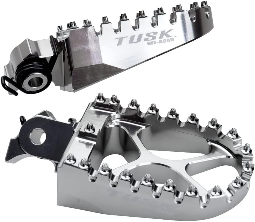 Tusk Billet Race Foot Pegs with Springs for Kawasaki KLR650 1987-2018,2022