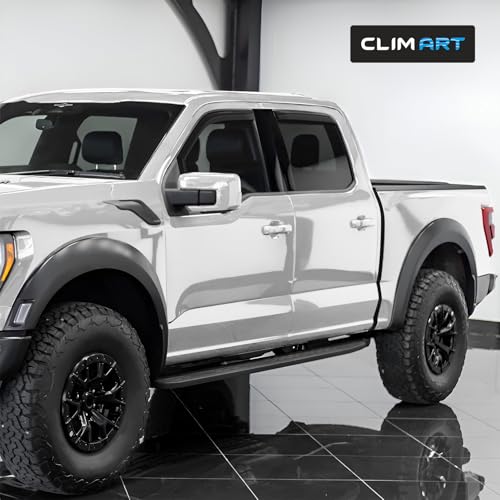 Image of CLIM ART in-Channel Incredibly Durable Rain Guards for Ford F150 2021-2026 SuperCrew, Original Window Deflectors, Vent Window Visors, Vent Deflector, 4 pcs. - 621258