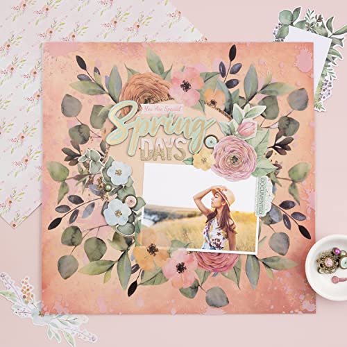 Papier acétate imprimé Willow & Sage feuille transparente scrapbooking 12x12 - 4