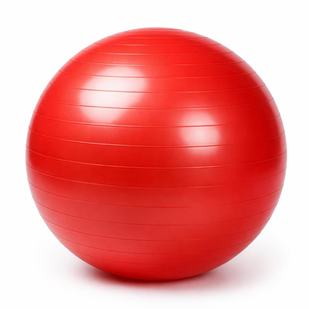 Pregnancy Ball for Exercise & Labor Support – Anti-Burst Birthing Ball with Pump – Yoga Stability Ball for Pregnancy, Core Strength & Postpartum Fitness – Non-Slip, Durable Gym Ball (RED, 65cm)