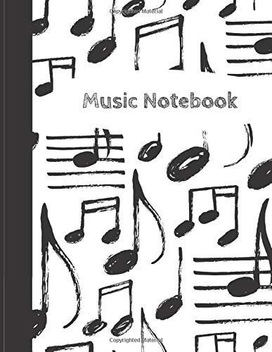 Music Notebook: Manuscript Music Notation Paper - Blank Staff Paper - 12 Stave - Standard Notebook for Musicians, Songwriting - Modern Cover