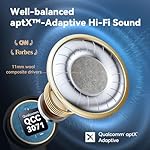 EarFun Air Pro 3 Noise Cancelling Earbuds, Qualcomm® aptX™ Adaptive Sound, 6 Mics CVC 8.0 ENC, Bluetooth 5.3 Earbuds, Multipoint Connection, 45H Playtime, App Customize EQ, Wireless Charging - Image 2
