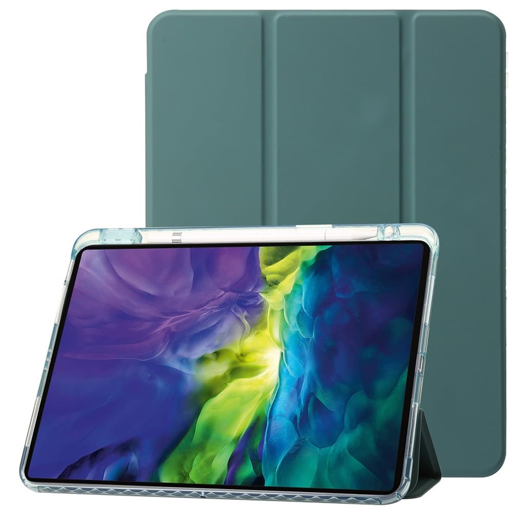 Protection iPad Pro 13 pouces M5 2025 étui silicone cuir vert - 7