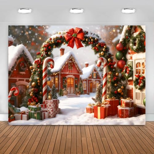 Maison en pain d'épice sur toile de fond pour réussir vos photos de Noël