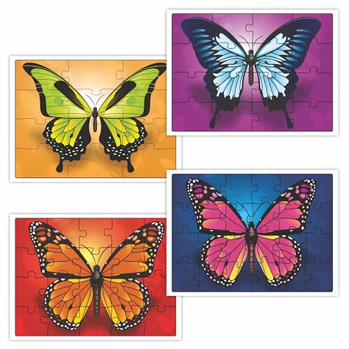 Image of Ankit Toys & Games Fix 'n' Learn Butterflies Jigsaw Puzzle for Kids | Educational and Learning Toy for Kids Age 3 and Above | Boost Memory Skills | 72 Pieces Transport Puzzle (Set of 4 Puzzles in Box)