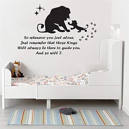 Sticker Mural Roi Lion Art Deco Pour Famille Adolescent Enfants Garcon Chambre Pepiniere Enfants Chambre Art Decor Bande Dessinee Autocollant Mural 58x37cm Amazon Fr Bebe Et Puericulture