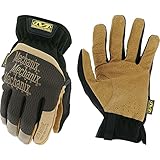 Mechanix Wear LFF-75-010 : DuraHide FastFit Leather Work Gloves (Large, Brown/Black)