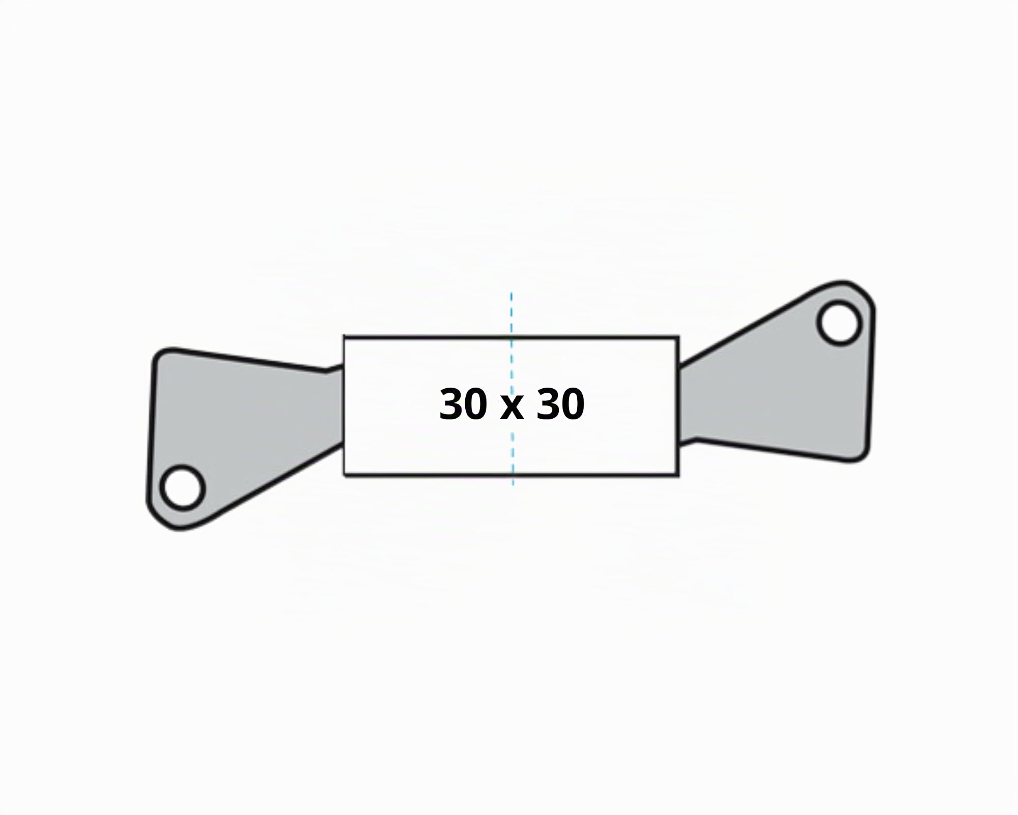 Vachette V6 - Cylindre de Serrure 30x30 mm Nickelé, 6 Goupilles, Cylindre de sécurité - Portes intérieures, Portes extérieures, 4 Clés réversibles