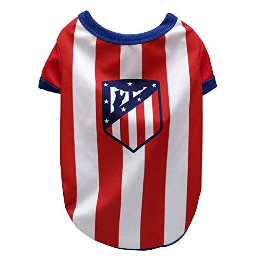 ATLETICO DE MADRID - Camiseta para Perro o Gato, 7 Tallas Disponibles, Equipación del Equipo, Talla XXS, Calidad Alta, Producto Oficial (CyP Brands)