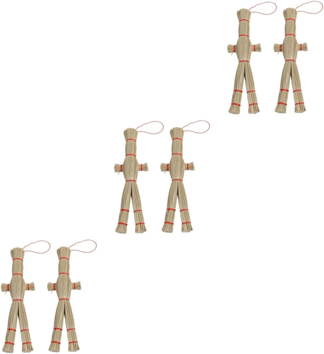 10pcs Halloween Scarecrow Decor Grass Material Ornament Scarecrow Pendant for Party Haunted House