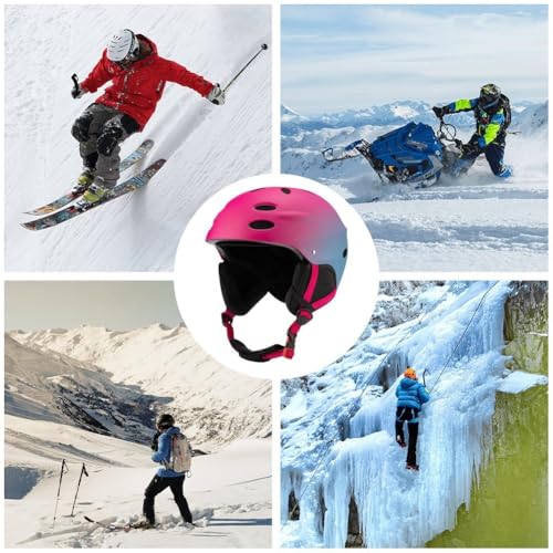 Casco de esquí de moda con protección para cabeza degradada 3