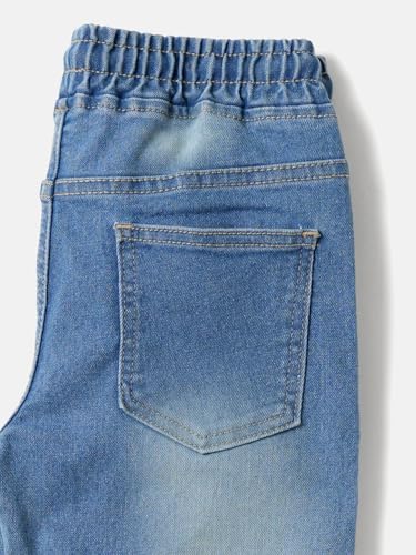 Image of Urbano Juniors Boys Mid Rise Regular Fit Washed Denim Jogger Jeans Stretchable