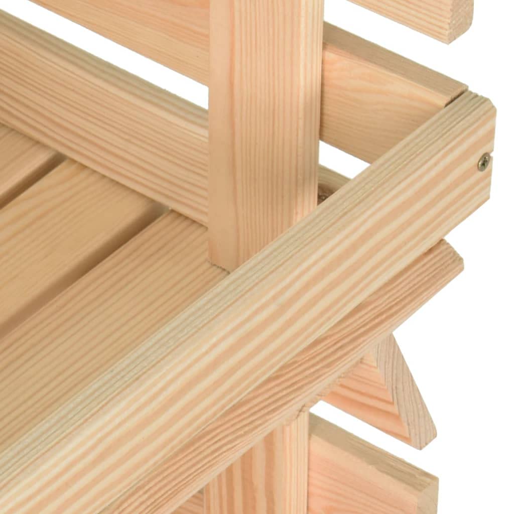 vidaXL Madera Maciza de Pino Carrito para Verduras Caja Estante Carro Cocina Alimento Almacenamiento Camarera Fiesta Barbacias 57x30x80 cm