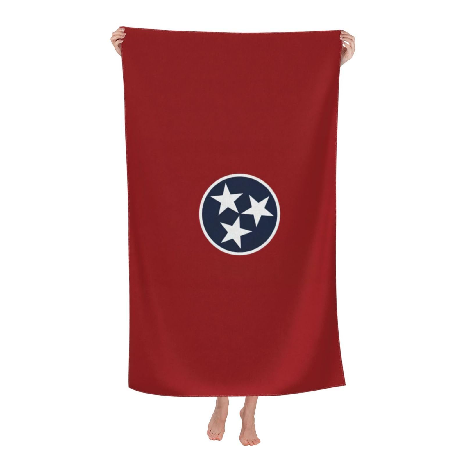 NImongt Tennessee State Flag Print Oversized Adult Beach Towel For Travel Weekend Getaways Festivals Camping Trips