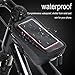 Bike Frame Phone Bag, Bicycle Mobile Phone Hard Case, Mountain Bike Functional Touchscreen Top Tube Bag 19x10x7.5cm