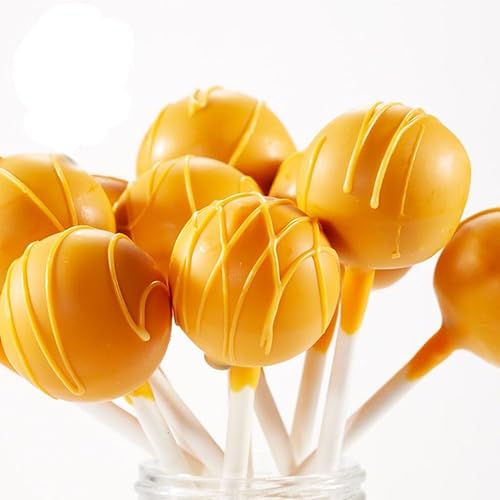 Vista 3 de COOLAKE Palitos de piruleta para tartas de 6 pulgadas, paquete de 200 palitos de algodón de azúcar para bricolaje, dulces de frutas caseros, 200