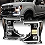 ACANII - For [Halogen Upgrade] 2020-2022 Ford F250 F350 Superduty LED Tube w/Sequential Signal LED Projector Headlights