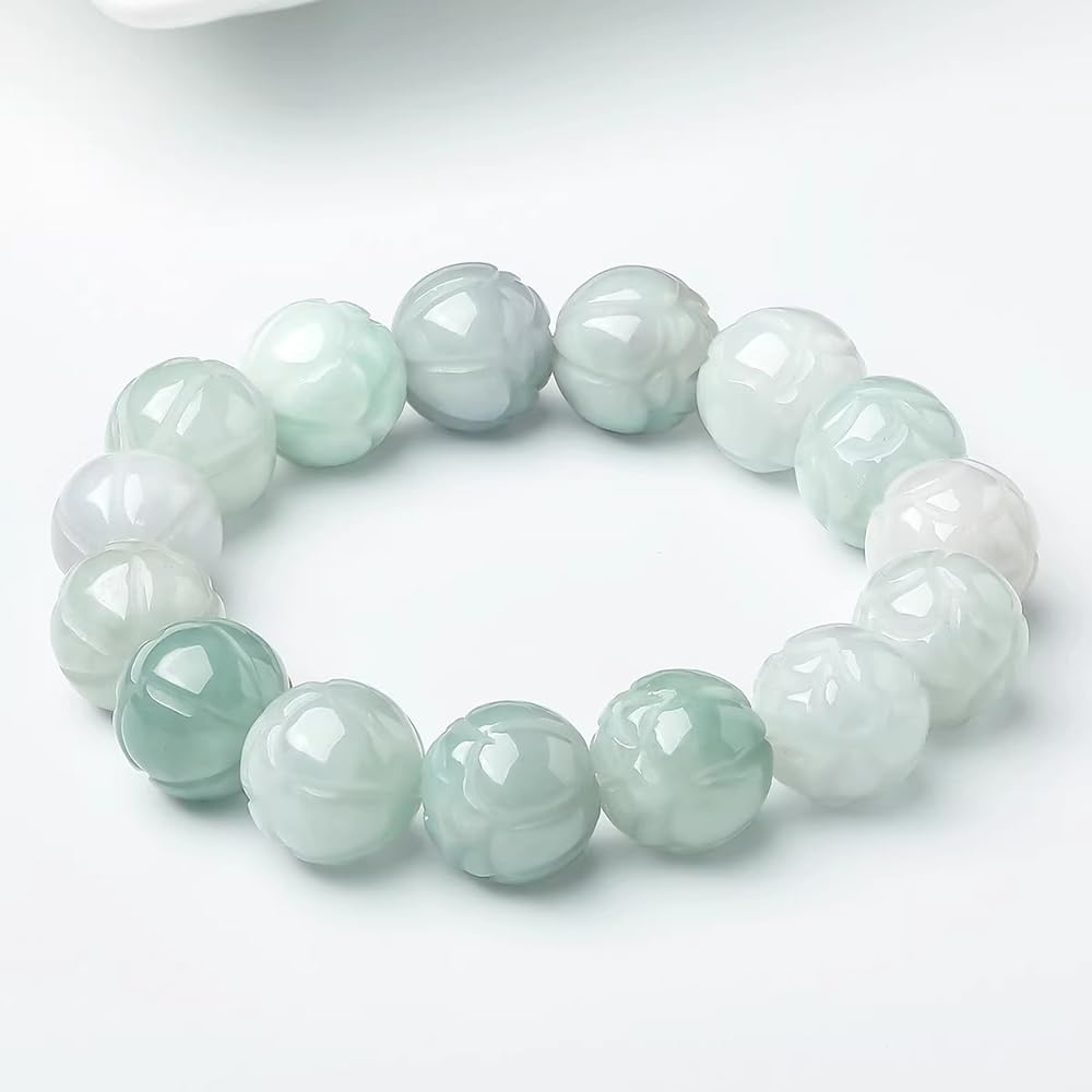 Bracciali, bracciali da Donna, Braccialetto Feng Shui in Giada Verde da Donna, Cordino in Vera giadeite Yoga