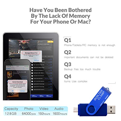 Clé USB 128 Go micro USB OTG double connecteur pour tablette et mobile Android - 5