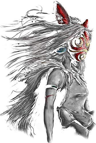 Mononoke Wolf Anime Tra Digital Painting Sticker Decal Window Bumper Sticker Vinyl 5"