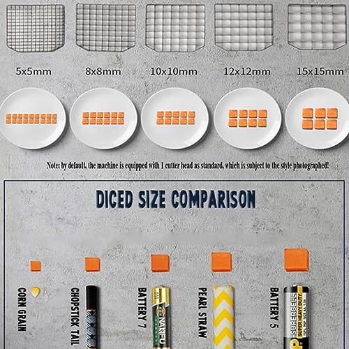 LYFDPN egetable Dicer Commercial 200 W – Elektrischer Gemüsehacker, Zerkleinerer für Zwiebel-Kartoffelschneider, Küchenmaschine 6 LYFDPN egetable Dicer Commercial 200 W – Elektrischer Gemüsehacker, Zerkleinerer für Zwiebel-Kartoffelschneider, Küchenmaschine