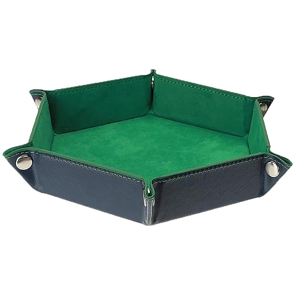 ATORSE Toy Dice Tray Foldable Leather Storage Box Desktop Storage Holder Green-Toys & Hobbies-Games-Game Pieces Parts-image-6