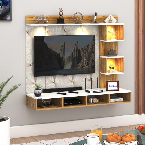 Anikaa Store Anikaa Kirina Engineered Wood Wall-Mount TV Unit White - Image 4