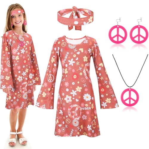 6 Disfraces Hippie 70s para Niñas miniatura 1