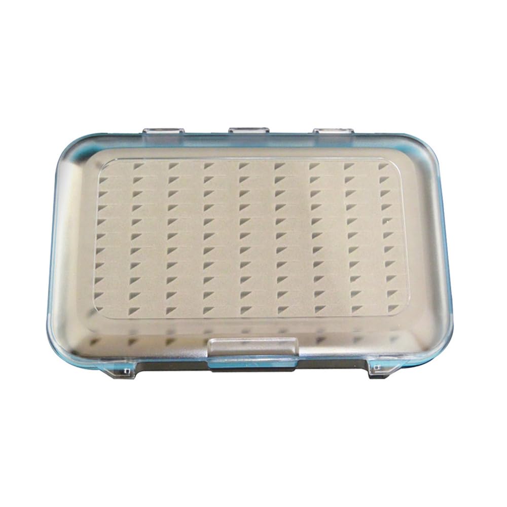 Fly Fishing Box, Two-Sided Bait Lure Box with Transparent Lid Waterproof Tackle Box for Nymphs Streamers