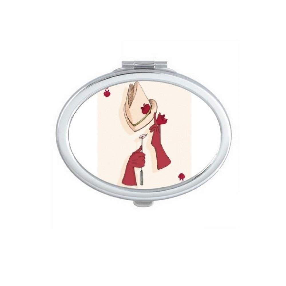 Miroir de maquillage de poche fait main, l'accessoire compact au motif original